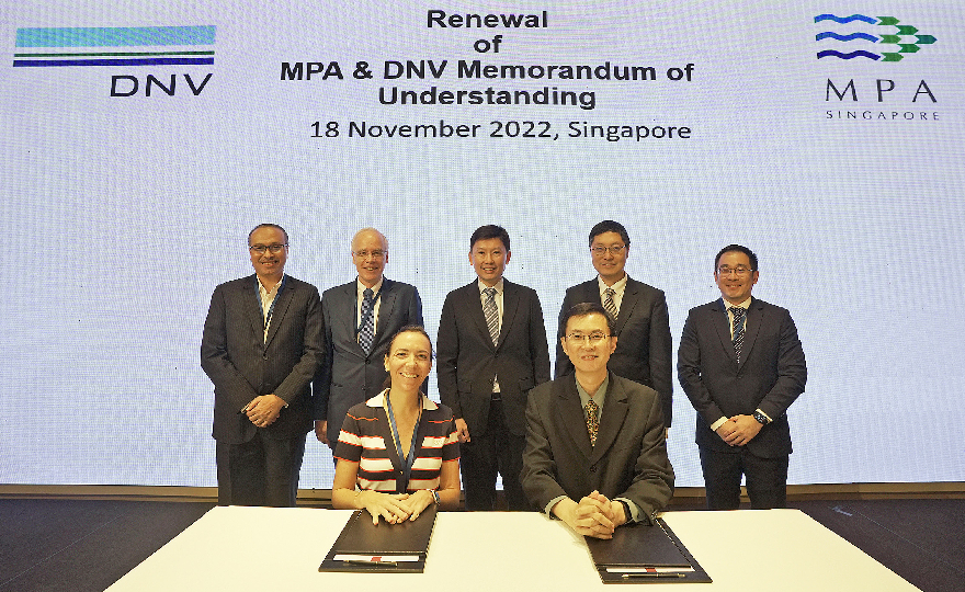DNV and Maritime and Port Authority of Singapore extend maritime R&D MOU